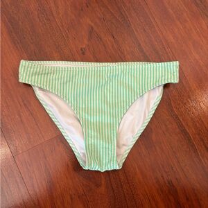 aerie Mint Green & White Striped Bikini Bottom